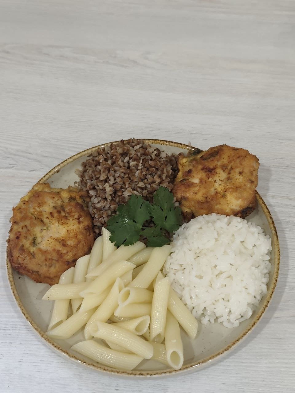 Куриная отбивная с гарниром